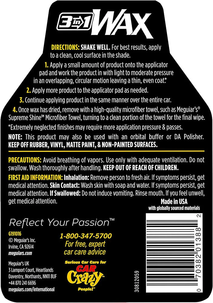 Meguiar's 3 in 1 Wax - 16 oz. - Image 6