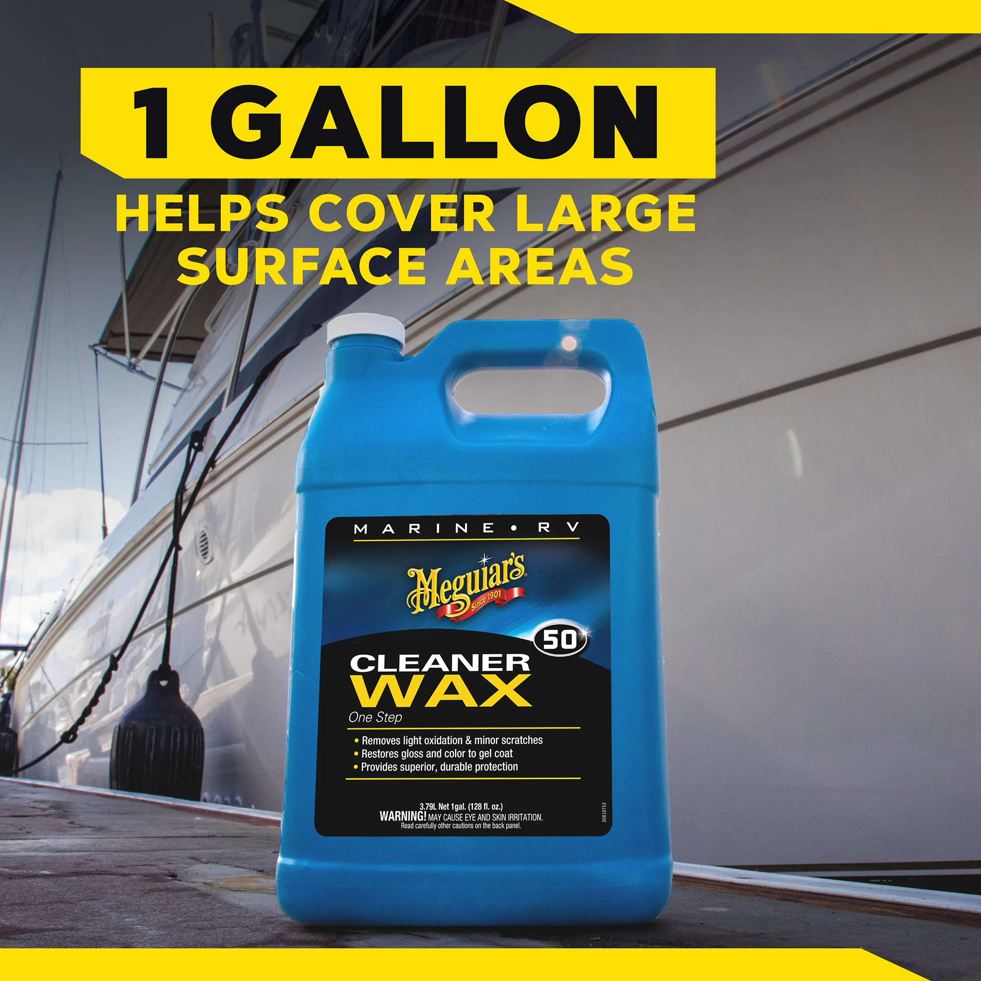 Meguiar's Marine/RV One Step Cleaner Wax, #50 - 1 gal. - Image 8