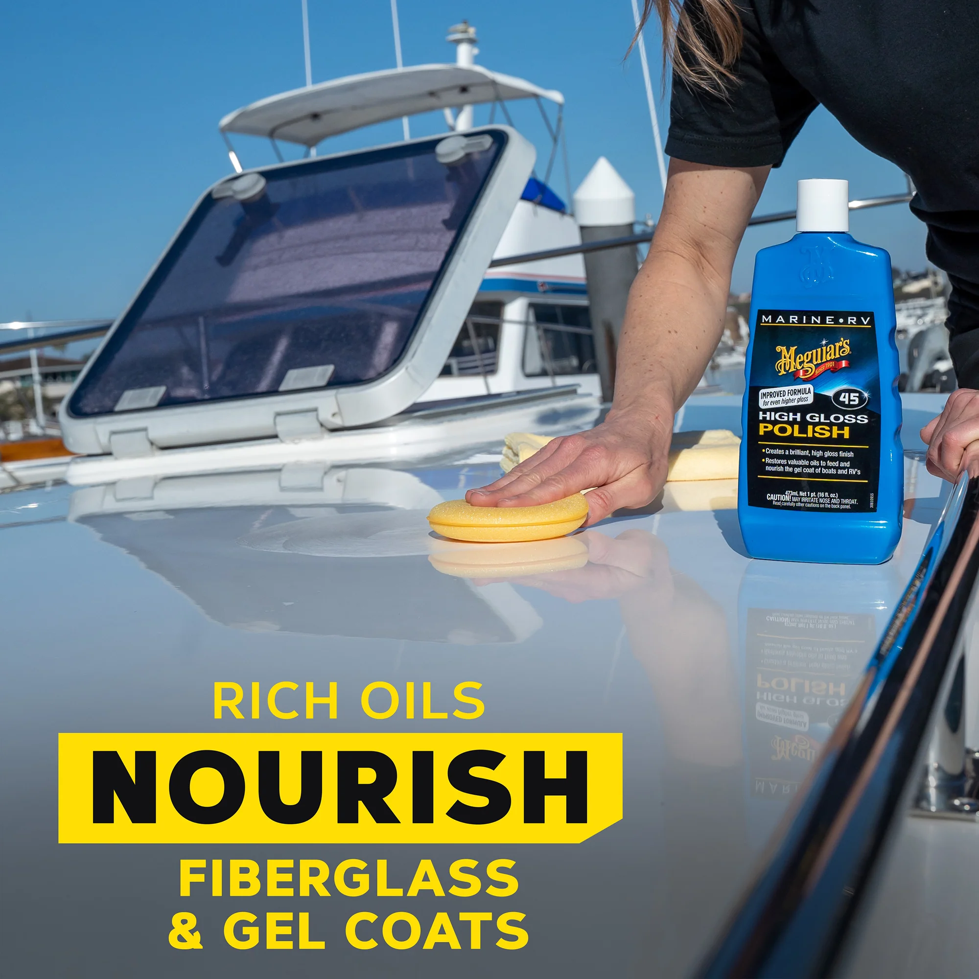 Meguiar's Marine/RV Polish & Gloss Enhancer, #45 - 16 oz. - Image 5