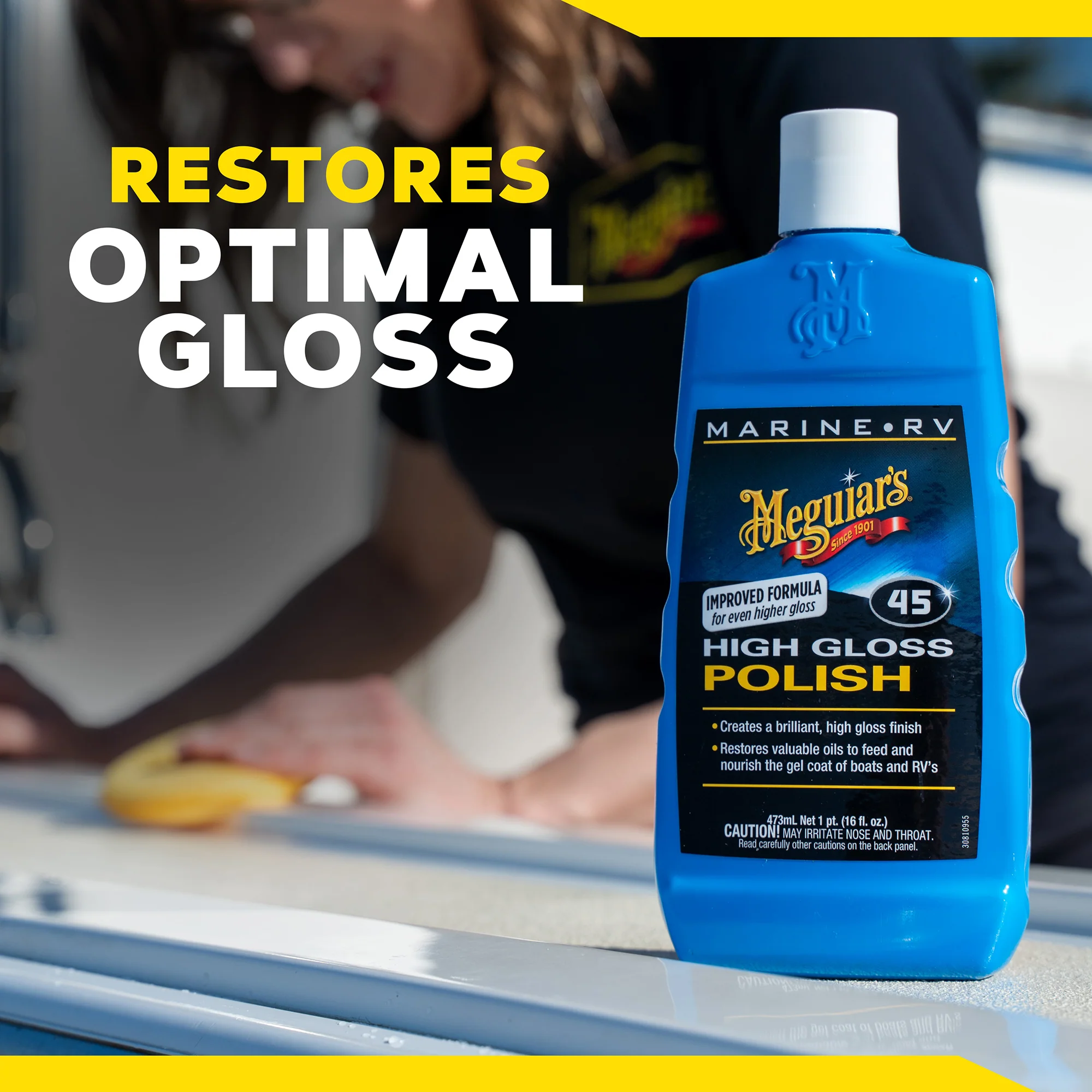 Meguiar's Marine/RV Polish & Gloss Enhancer, #45 - 16 oz. - Image 7