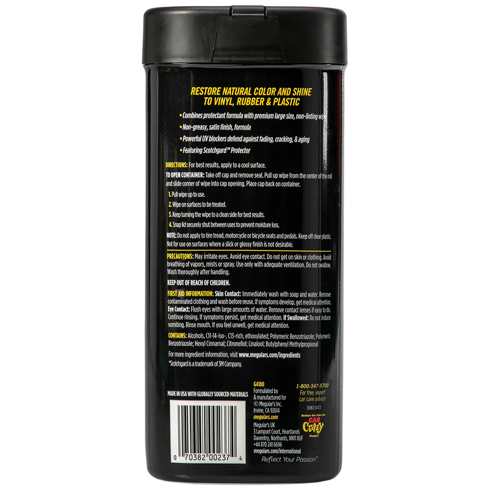 Meguiar's Natural Shine Protectant Wipes - 25 Wipes - Image 6