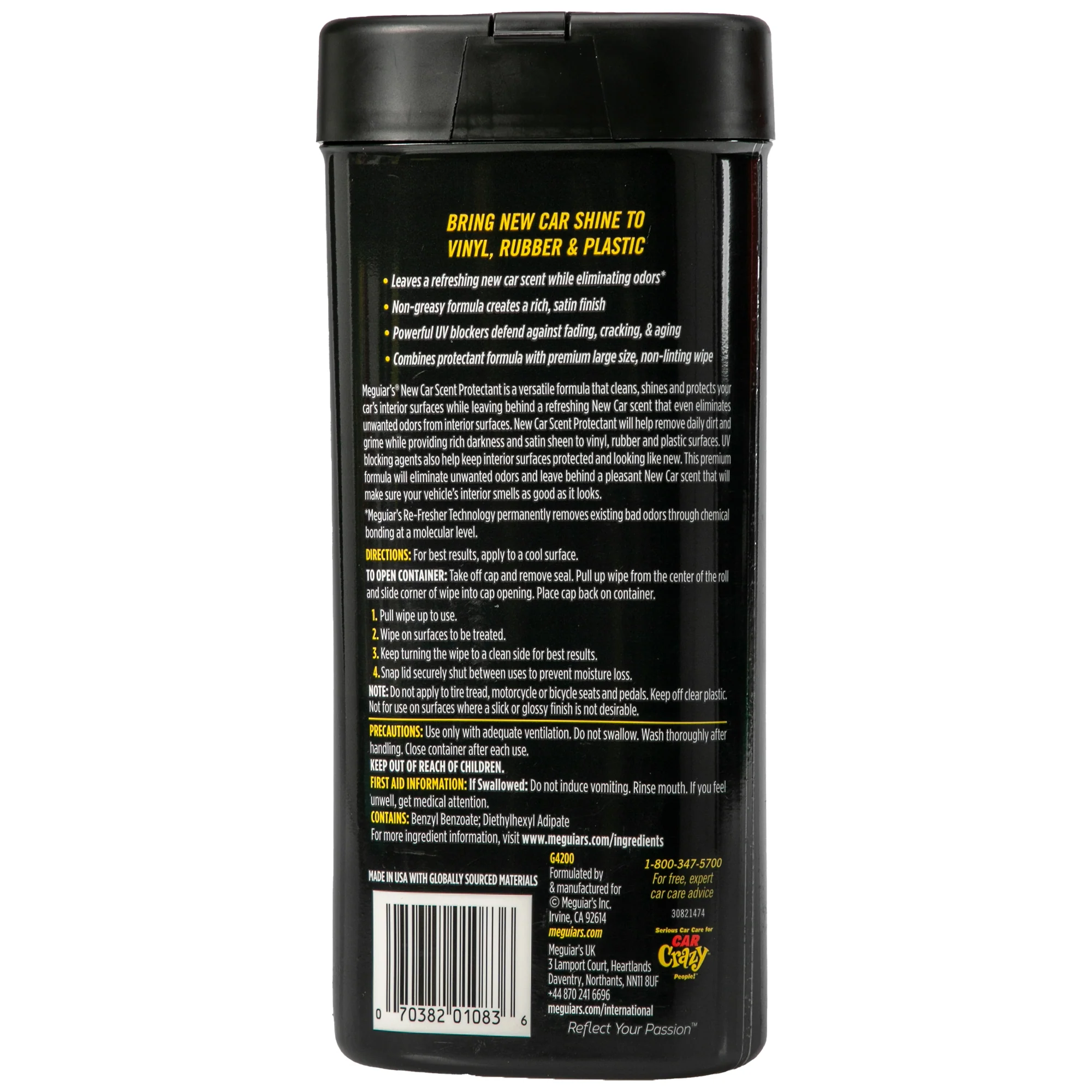 Meguiar's New Car Scent Interior Protectant Wipes - 30 Wipes - Image 8