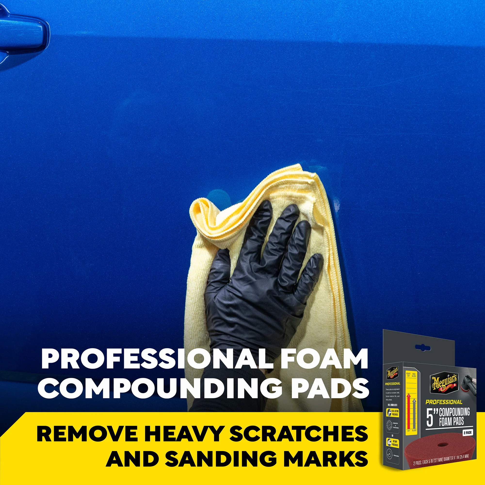 Meguiar's Professional Foam Compounding Pads, M5CFP2 - 5", Red (2 pack) - Image 8