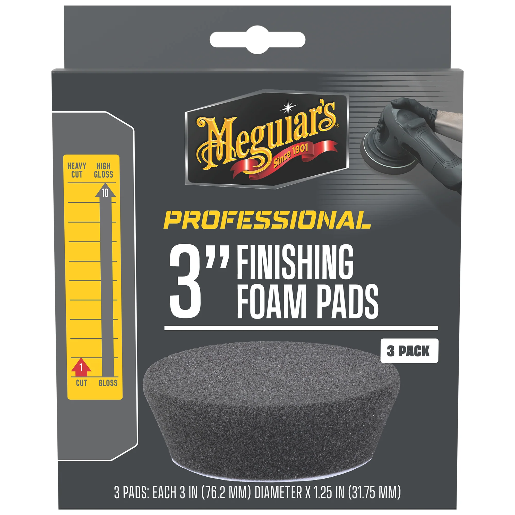 Meguiar's Professional Foam Finishing Pads, M3FFP3 - 3", Black (3 pack) - Image 9