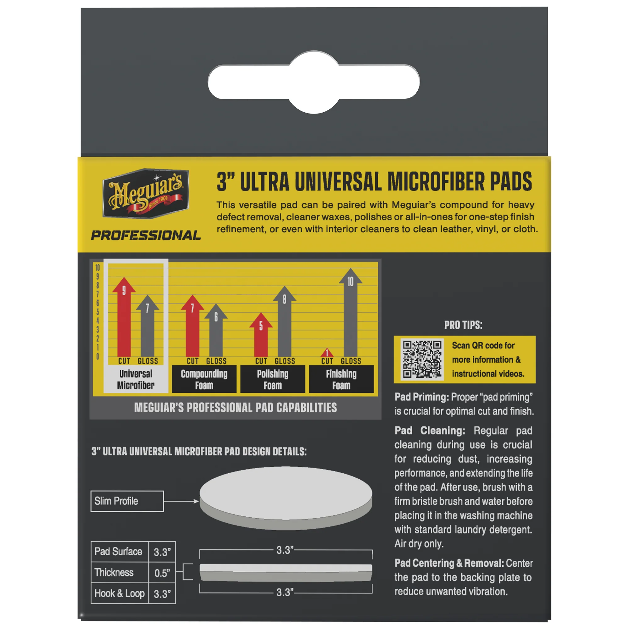 Meguiar's Professional Ultra Universal Microfiber Pads, M3MFP3 - 3" (3 pack) - Image 10