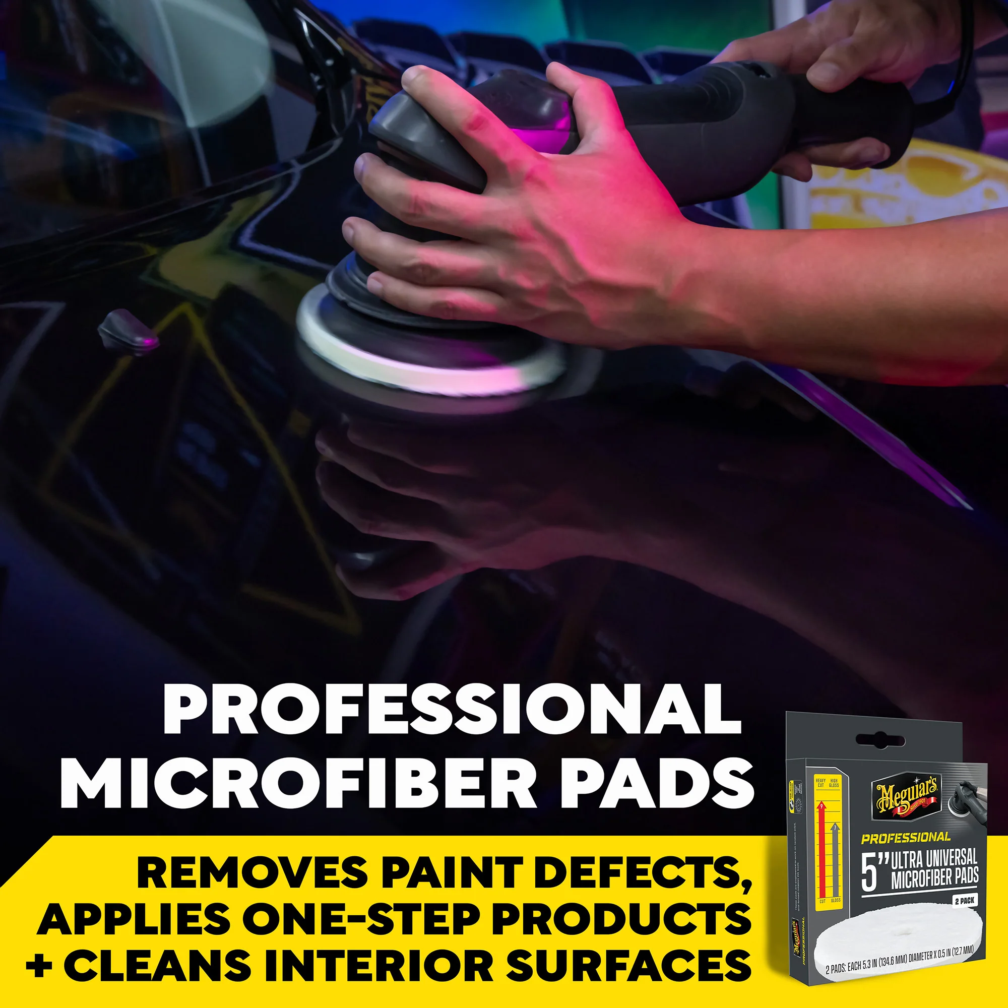 Meguiar's Professional Ultra Universal Microfiber Pads, M5MFP2 - 5" (2 pack) - Image 3