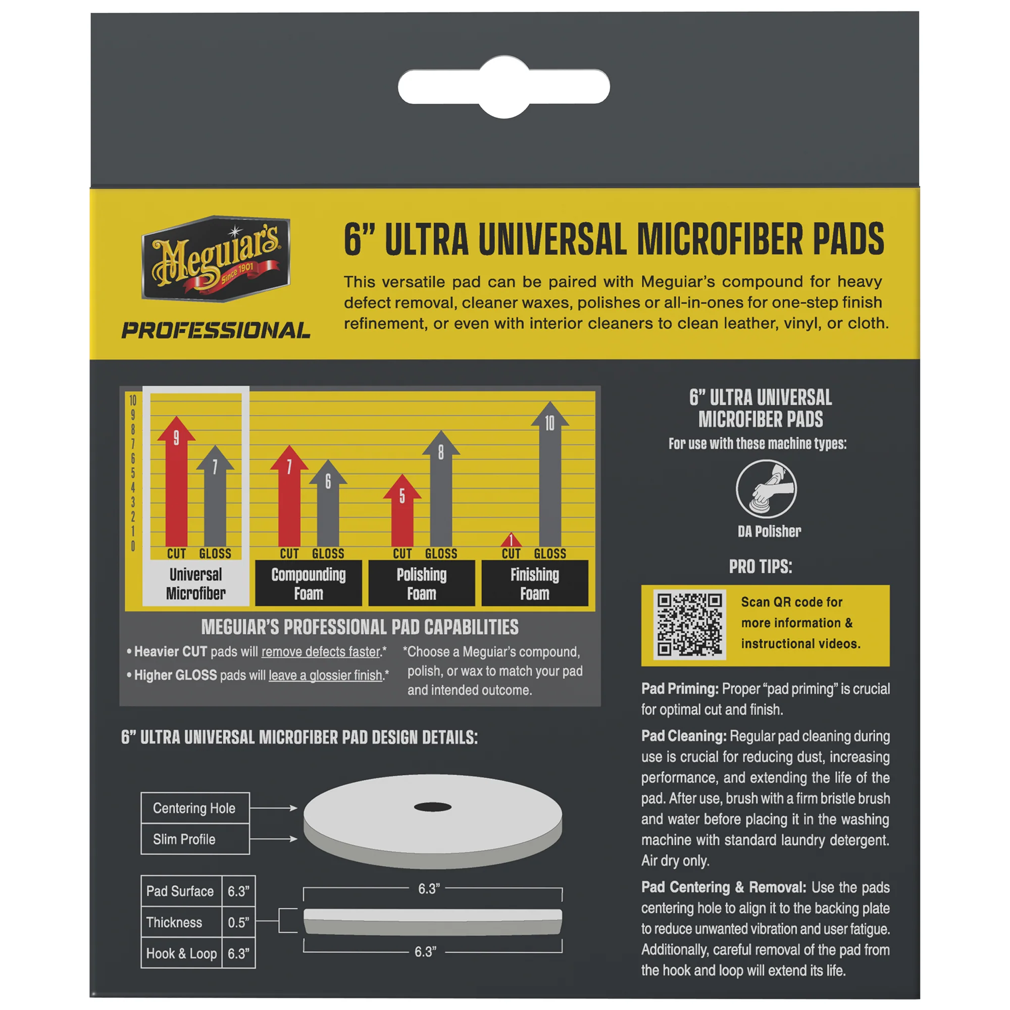 Meguiar's Professional Ultra Universal Microfiber Pads, M6MFP2 - 6" (2 pack) - Image 10