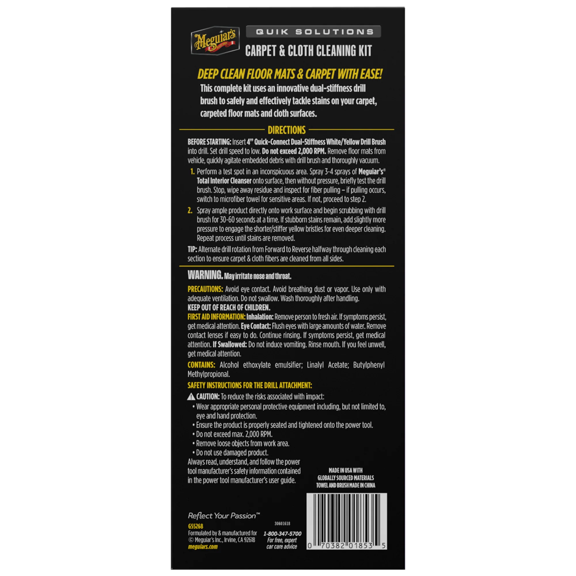 Meguiar's Quik Carpet & Cloth Cleaning Kit - Image 10