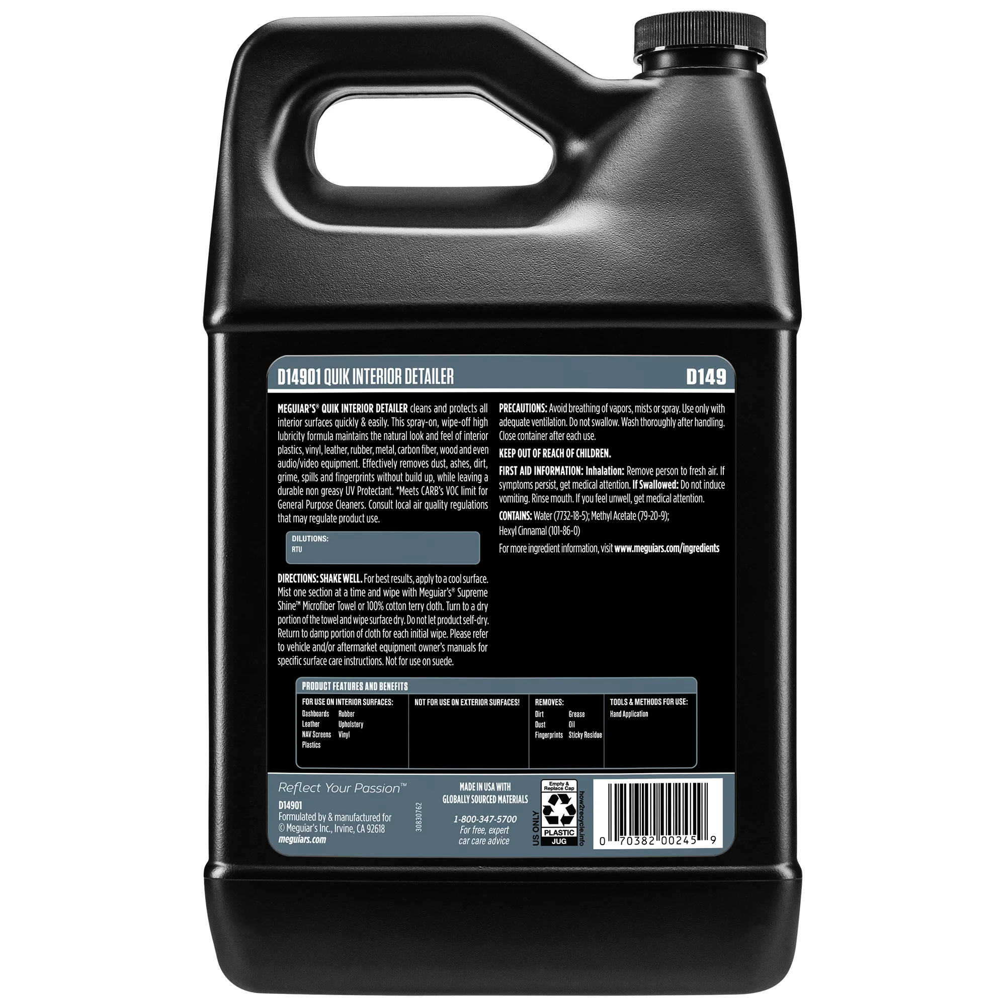 Meguiar's Quik Interior Detailer - 1 gal. - Image 5