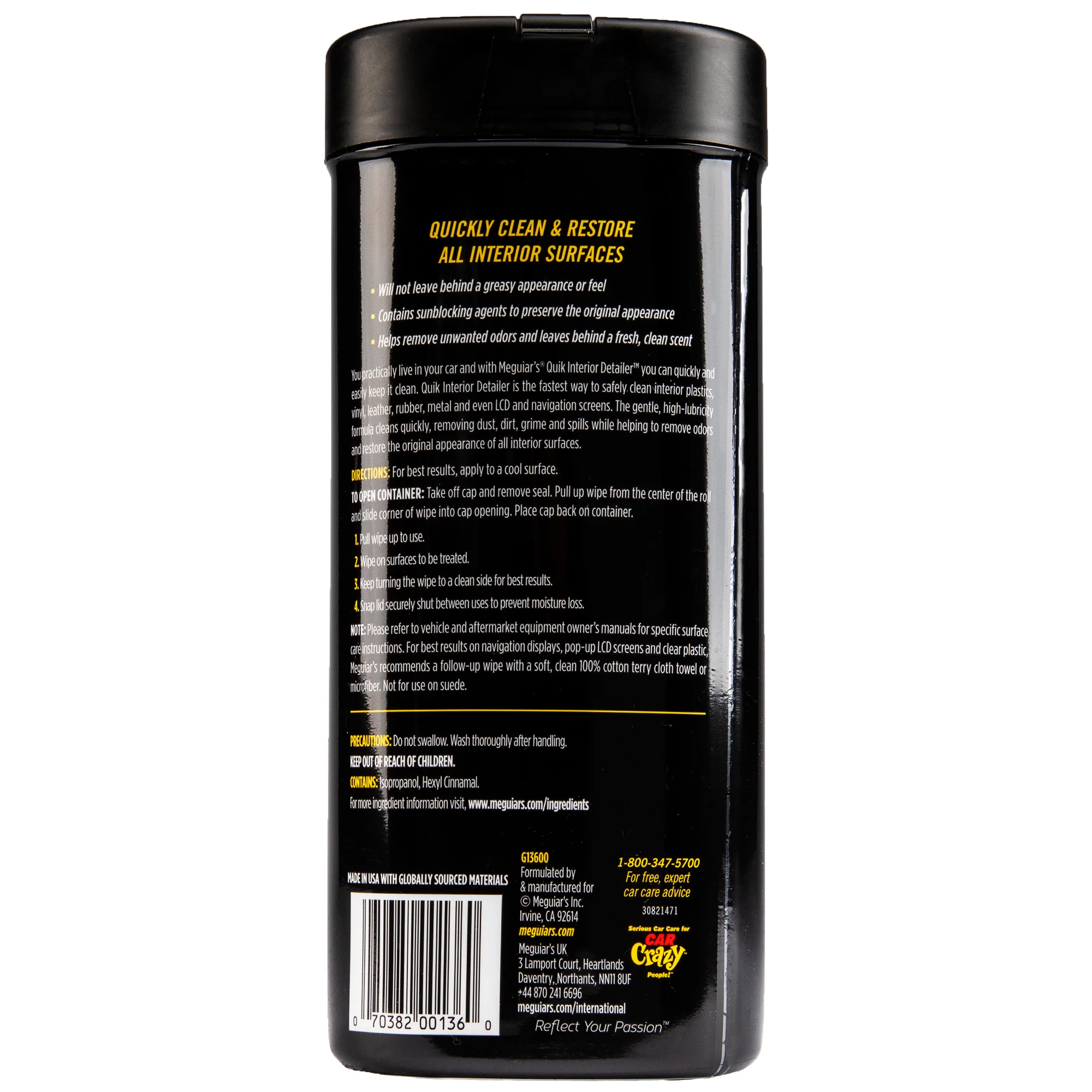 Meguiar's Quik Interior Detailer Wipes - 30 Wipes - Image 8