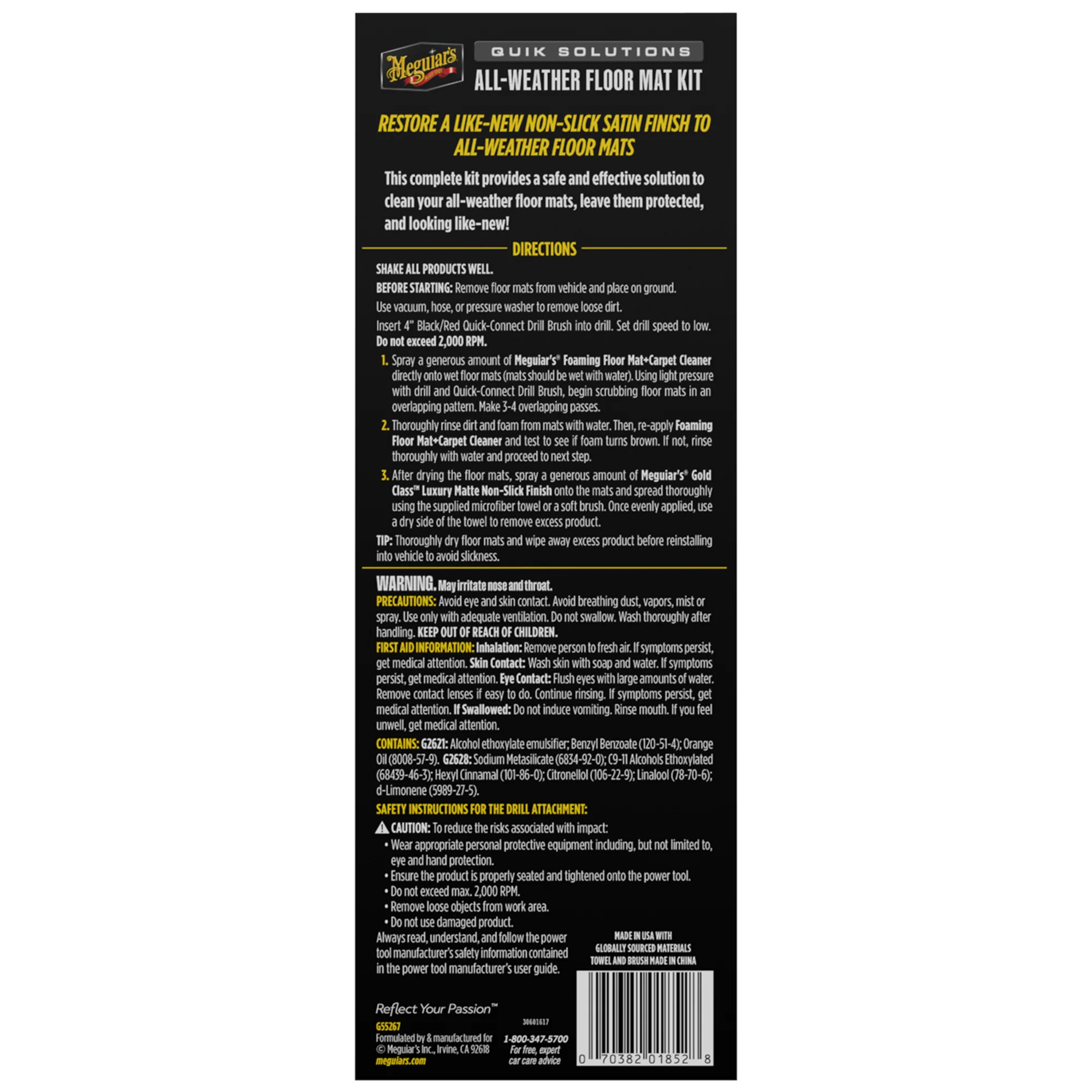 Meguiar's Quik Solutions All-Weather Floor Mat Kit - Image 10
