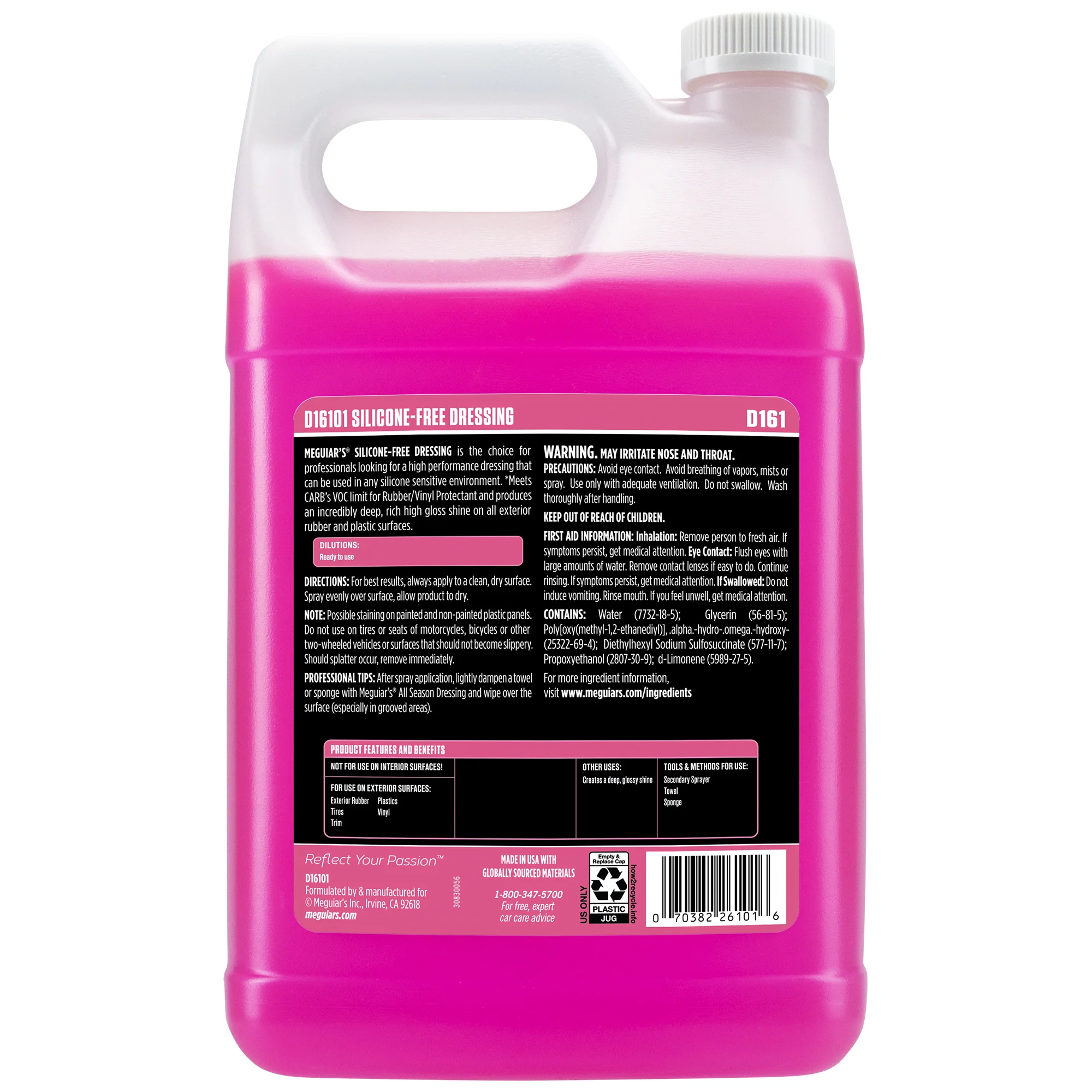 Meguiar's Silicone Free Dressing, D161 - 1 gal. - Image 4