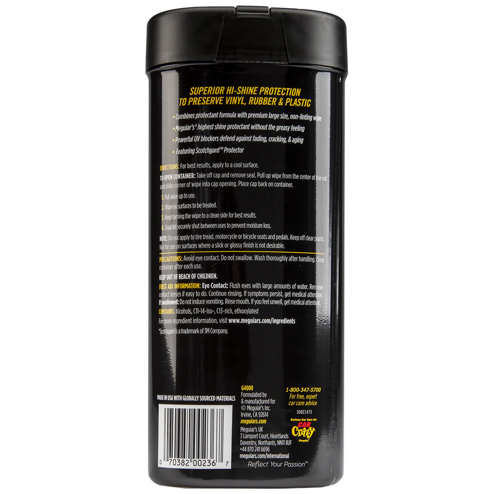Meguiar's Supreme Shine Protectant Wipes - 25 Wipes - Image 6