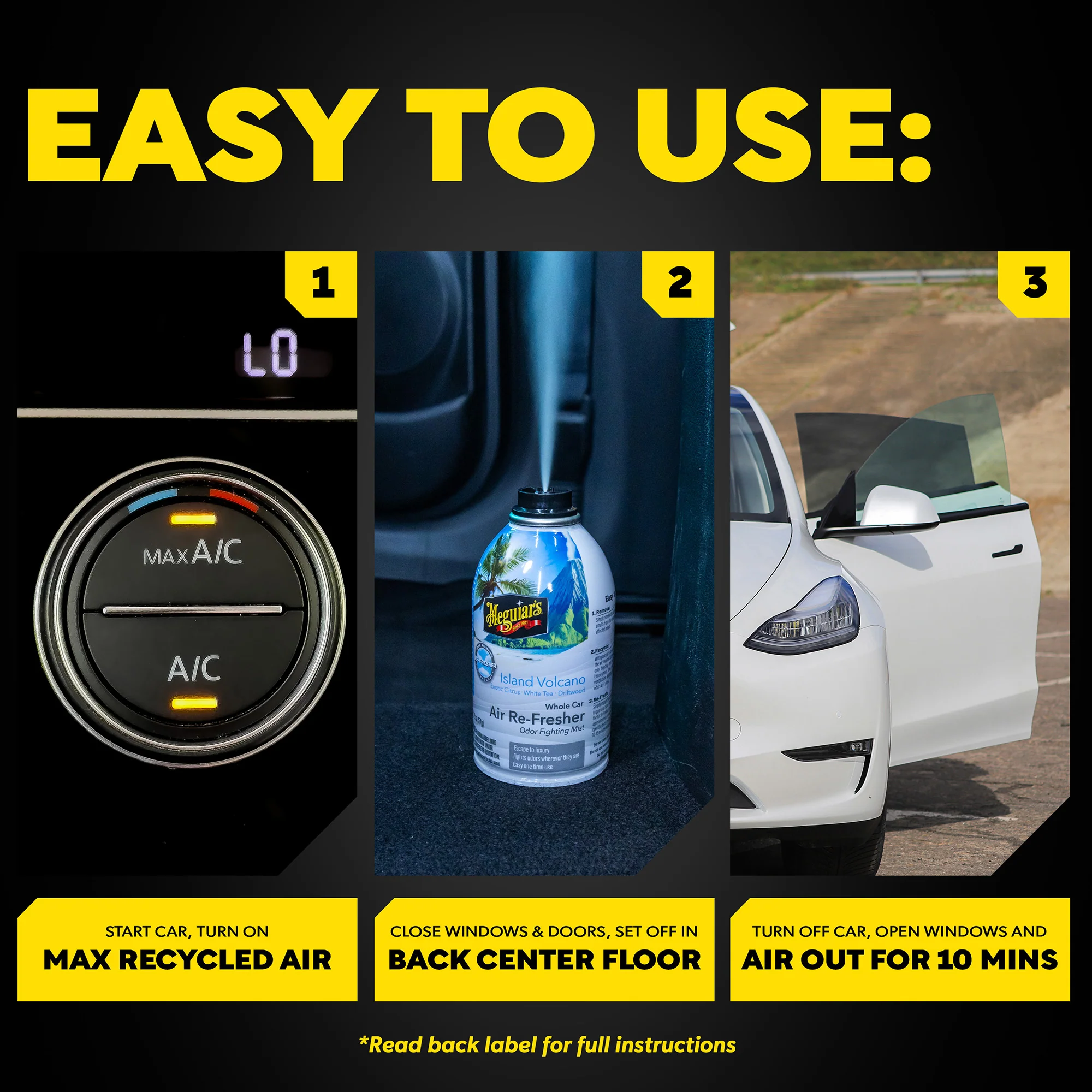 Meguiar's Whole Car Air Refresher Odor Eliminator - Island Volcano Scent - Image 7