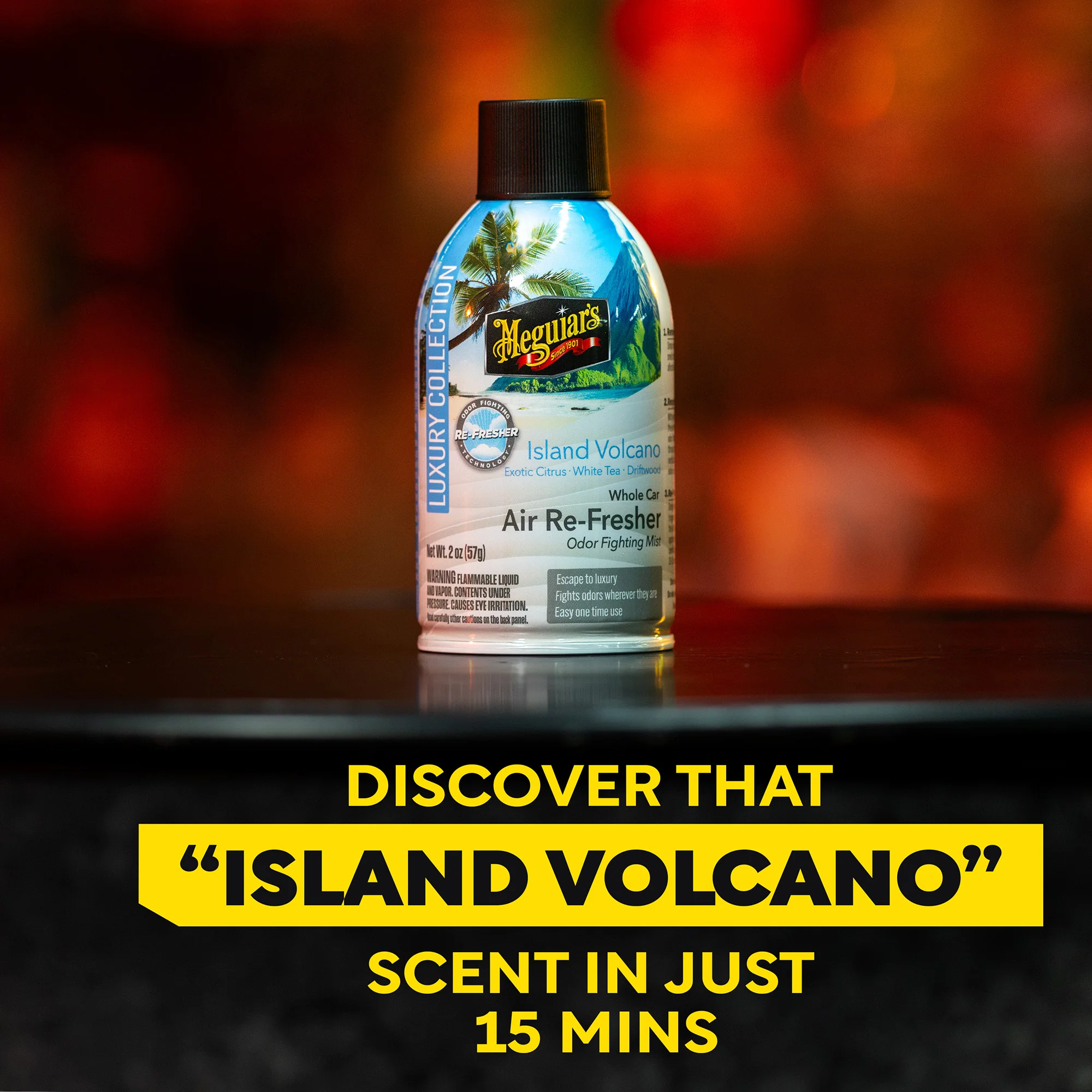 Meguiar's Whole Car Air Refresher Odor Eliminator - Island Volcano Scent - Image 8