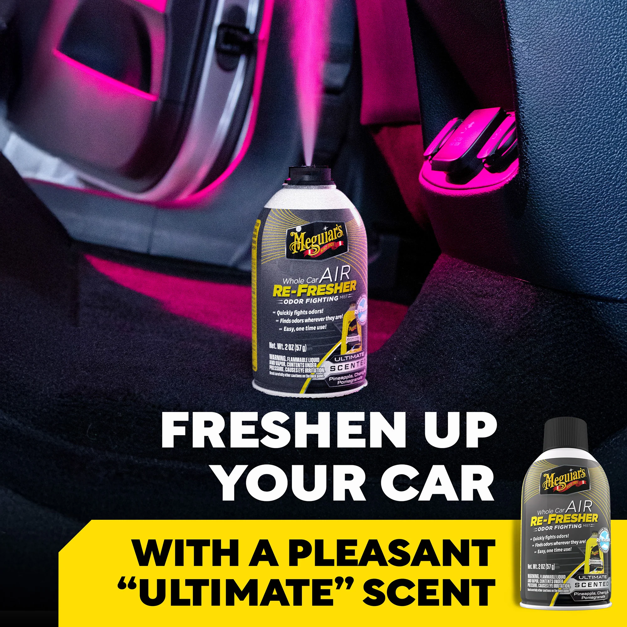 Meguiar's Whole Car Air Refresher - Ultimate Scent (Pinapple, Cherry & Pomegranate) - Image 4